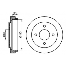 0 986 477 069 BOSCH Тормозной барабан