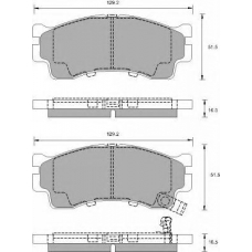 600581 ROULUNDS Комплект тормозных колодок, дисковый тормоз