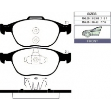 1003 F Goodwill Комплект тормозных колодок, дисковый тормоз