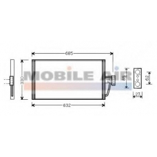 06005254 VAN WEZEL Конденсатор, кондиционер