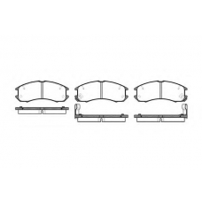 P3733.02 WOKING Комплект тормозных колодок, дисковый тормоз