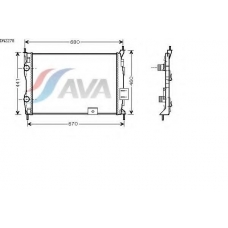 DN2278 AVA Радиатор, охлаждение двигателя