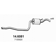 14.6081 ASSO Средний глушитель выхлопных газов