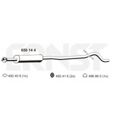 650144 ERNST Средний глушитель выхлопных газов