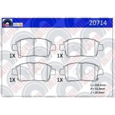 20714 GALFER Комплект тормозных колодок, дисковый тормоз