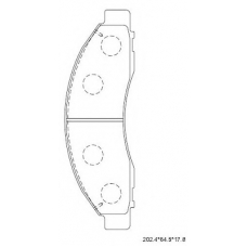 KD3400 ASIMCO Комплект тормозных колодок, дисковый тормоз