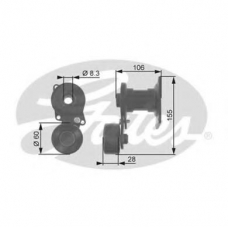 T38233 GATES Натяжной ролик, поликлиновой  ремень