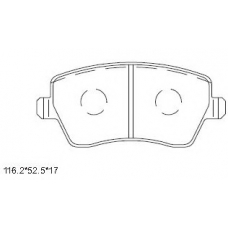 KD7785 ASIMCO Комплект тормозных колодок, дисковый тормоз