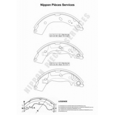 H350I16 NPS Комплект тормозных колодок