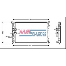 0705201 KUHLER SCHNEIDER Радиатор, охлаждение двигател