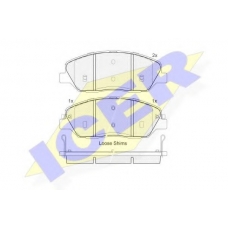 181828 ICER Комплект тормозных колодок, дисковый тормоз