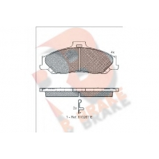 RB1580 R BRAKE Комплект тормозных колодок, дисковый тормоз