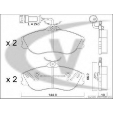 V10-8350 VEMO/VAICO Комплект тормозных колодок, дисковый тормоз