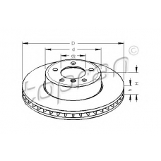 501 712 TOPRAN Тормозной диск