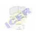 151430-122 ICER Комплект тормозных колодок, дисковый тормоз