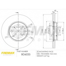BD-6035 FREMAX Тормозной диск