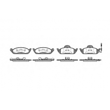 0697.01 REMSA Комплект тормозных колодок, дисковый тормоз