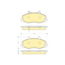 6115724 GIRLING Комплект тормозных колодок, дисковый тормоз