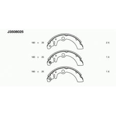 J3508025 NIPPARTS Комплект тормозных колодок