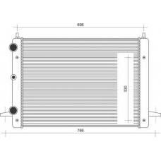 350213104800 MAGNETI MARELLI Радиатор, охлаждение двигателя