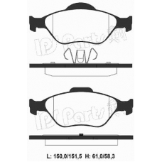 IBD-1363 IPS Parts Комплект тормозных колодок, дисковый тормоз