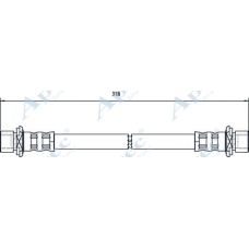 HOS4093 APEC Тормозной шланг