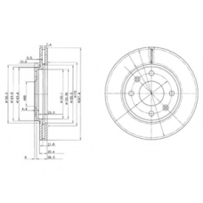 BG2444 DELPHI Тормозной диск