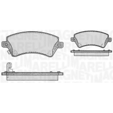 363916060408 MAGNETI MARELLI Комплект тормозных колодок, дисковый тормоз