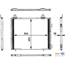 8FC 351 317-741 HELLA Конденсатор, кондиционер