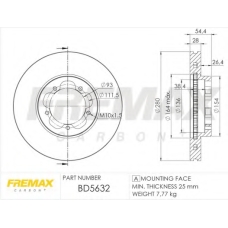 BD-5632 FREMAX Тормозной диск
