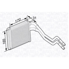 350218356000 MAGNETI MARELLI Теплообменник, отопление салона